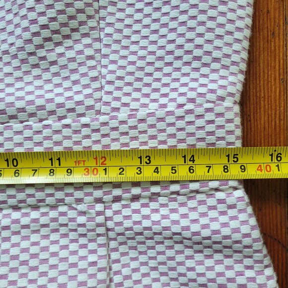 NWT Cotton-Linen Banana Republic Pink White Checkerboard Dress, sz 8 - Picture 8 of 13